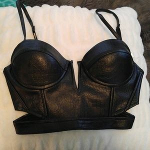 Cropped Bustier (pleather)